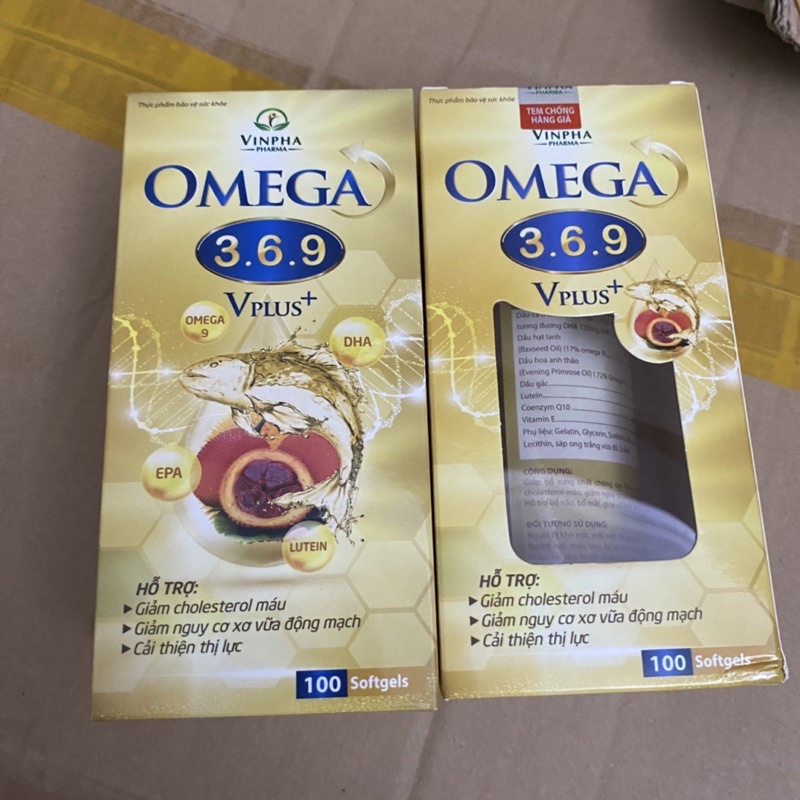Viên sáng mắt Omega 3,6,9 Vplus + ,Lutein,tinh dầu hoa anh thảo , Omega 3,6,9 dầu gấc hỗ trợ bổ mắt bổ não