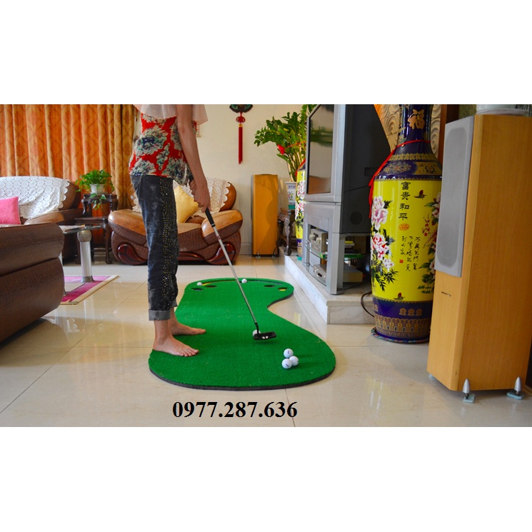 Thảm golf tập Putter PGM tại nhà ngoài trời di động hình bàn chân shop GOLF PRO TT004