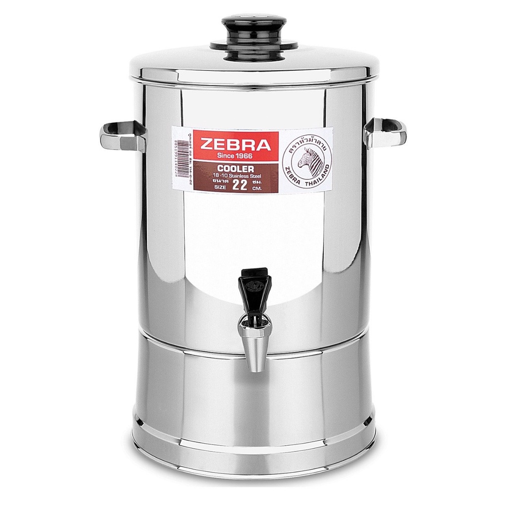 Thùng đựng nước inox304 Zebra Thái Lan 11.3L-24cm có vòi gạt 114024
