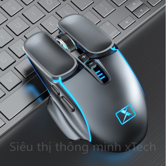 ♣♕Chuột Game Thủ Cực Bền - Không Dây Tự Sạc Xinmeng M215 Xịn Xò Viền đèn LED Hàng Chính Hãng Có Sẵn