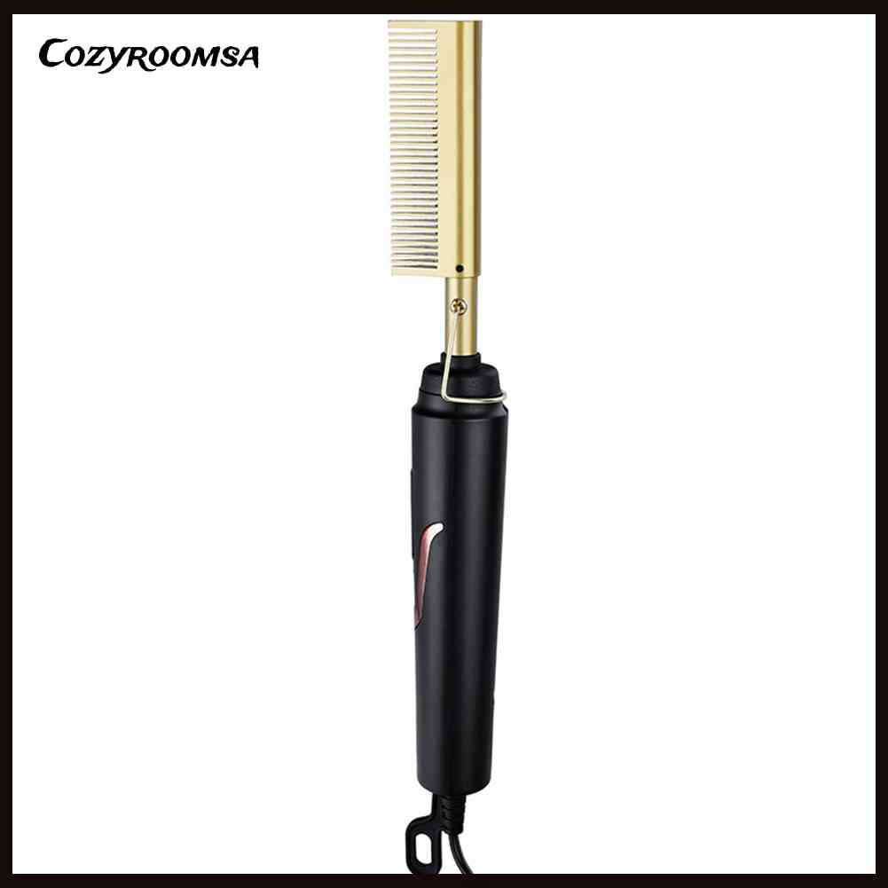 Lược Điện Chải Thẳng Tóc Khô / Ướt Vỏ Bằng Đồng Chống Bỏng