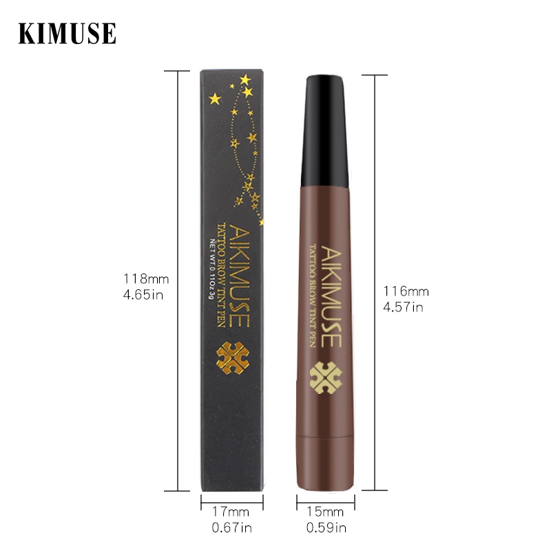 Kimuse 2 in 1 Mascara Eyeliner + Eyebrow Pencil Waterproof Eye Makeup Set 80g