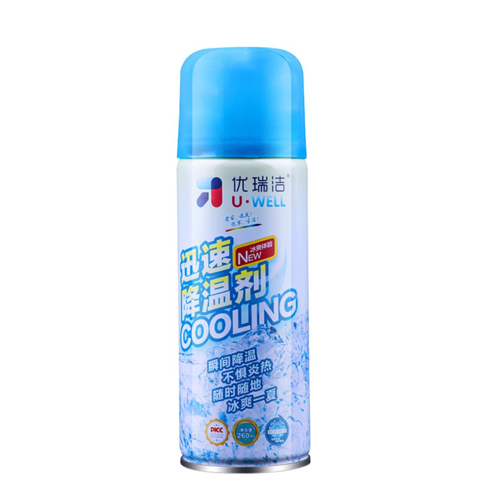 Bình xịt làm lạnh tức thì, làm mát hạ nhiệt độ bề mặt dung tích 260ml xịt xe ô tô, yên xe máy, quần áo chống nắng