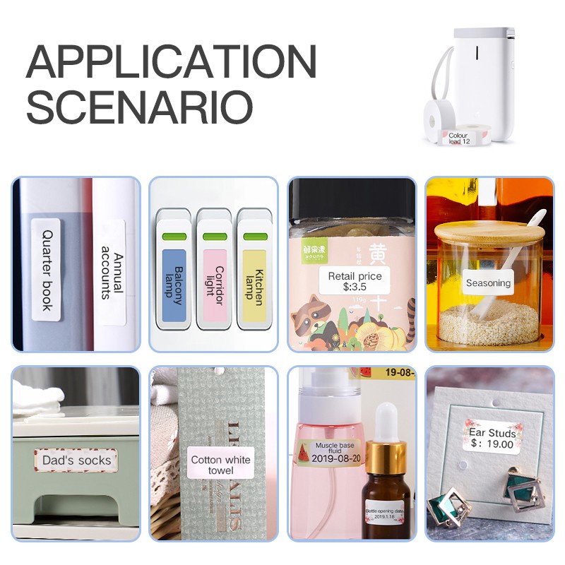 Bộ 10 cuộn Niimbot D11 260 giấy nhãn trắng cỡ 14x22mm