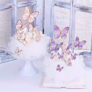 Bướm phụ kiện Trang Trí Bánh set 10 bướm