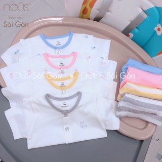 Bộ Quần Áo Trẻ Em Nous Cài Thẳng Cộc Chất Vải Nu Petit , Nu Doux Size 3-6M, 6-9M, 9-12M