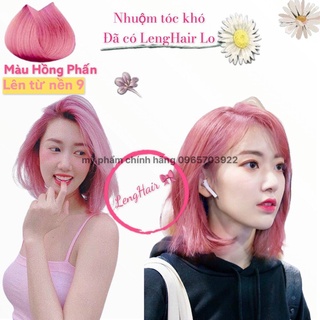 Combo thuốc nhuộm tóc cao cấp + oxy + bột tẩy ( Màu Hồng Đào, Hồng Phấn ) - chính hãng