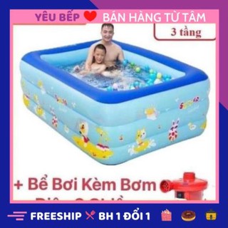 Bể Bơi Phao Cho Bé - 1m8 +2m1 - 3 Tầng( ẢNH THẬT )