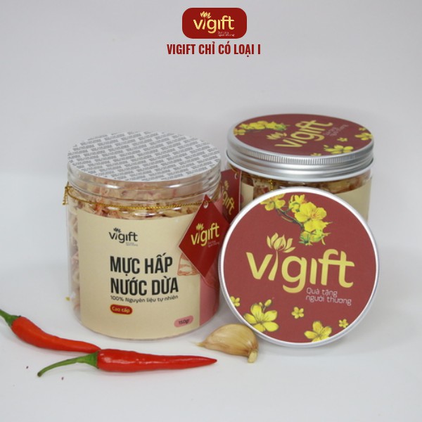 [LOẠI I - 150Gram] Mực Hấp Nước Dừa VIGIFT - Cam Kết Hoàn Tiền 100% Nếu Không Đúng Chất Lượng - Đặc Sản Đà Nẵng [DSM08]