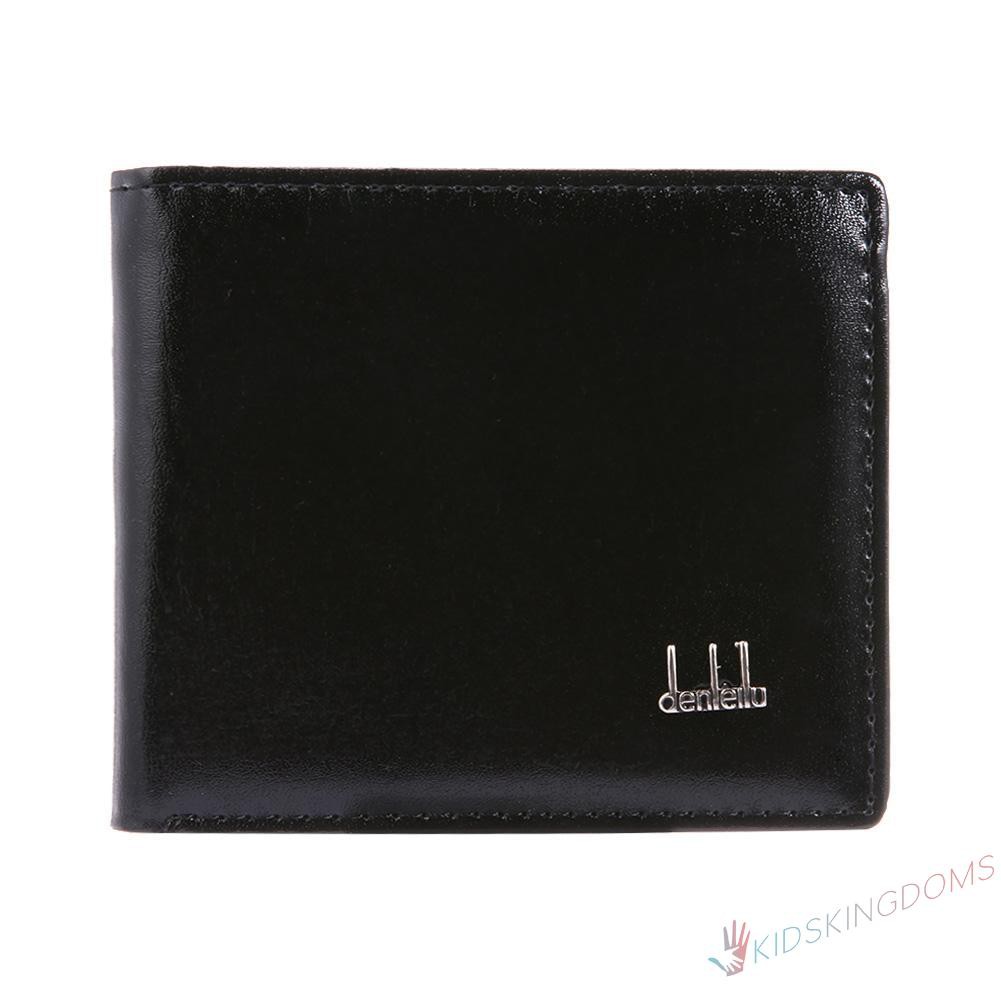 【Big Sale】Fashion Men Short Wallets Thin Business PU Coin Purse Flap Money Bags