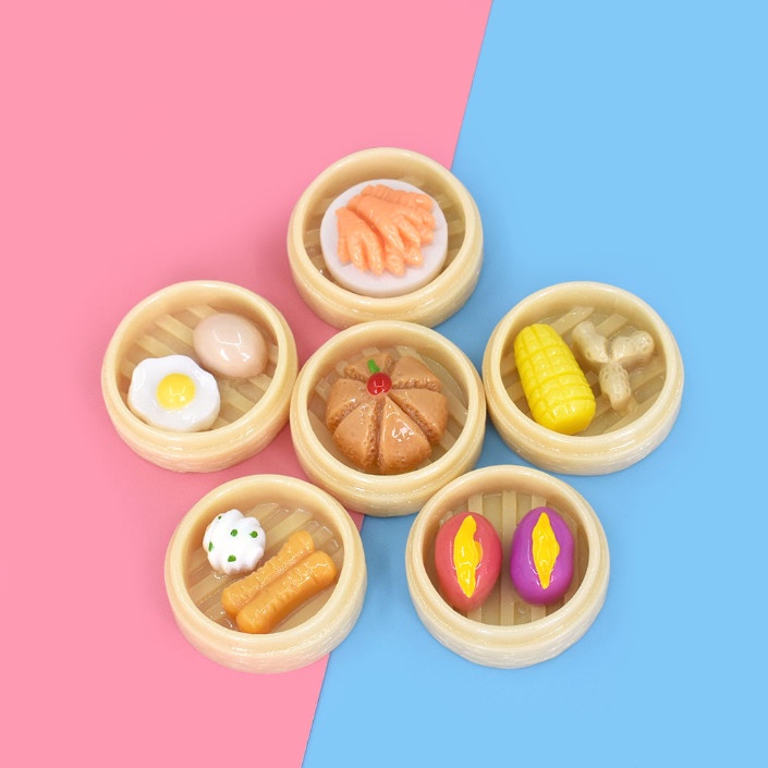 Mô hình các loại dimsum mini trang trí nhà búp bê, nhà mô hình DIY