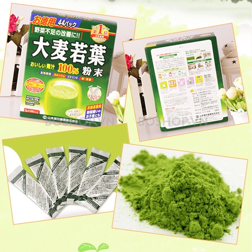 Bột lá non lúa mạch Yamamoto Kanpo Nhật hộp 44 gói