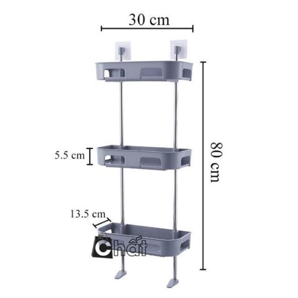 Kệ nhà tắm đa năng áp tường 3 tầng