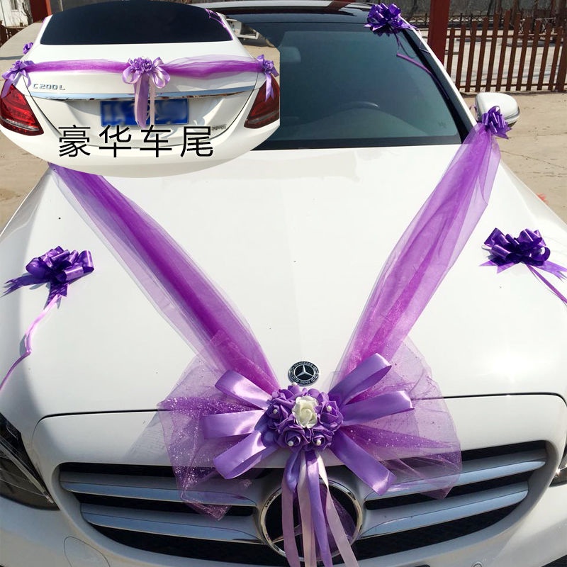 Bộ Hoa Hồng Giả Trang Trí Xe Hơi Đám Cưới