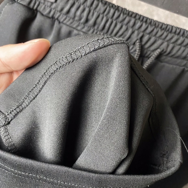 Quần thun ống rộng 4m official ống suông baggy nam nữ phong cách unisex, Quần thun ống rộng nam màu đen và xám