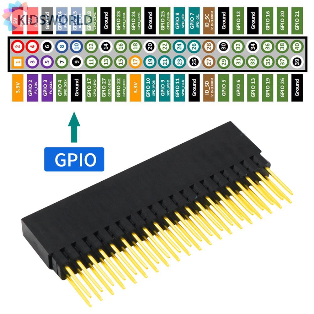 Bộ 2 Đầu 20 Pin Gpio Cho Raspberry Pi A + / Pi Model B + / Pi 2 Pi 3