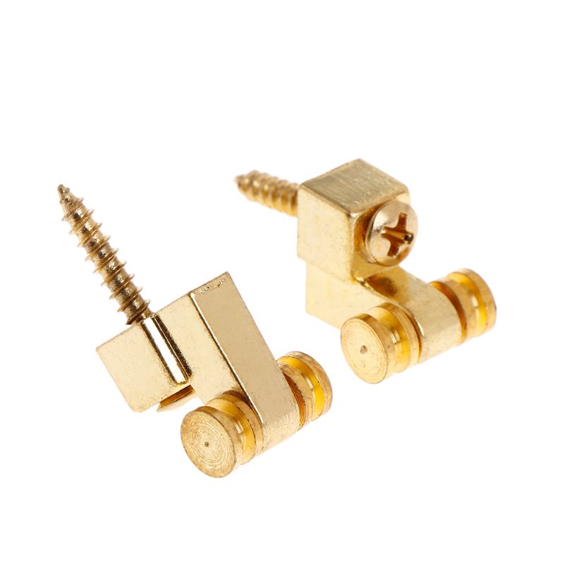 Set 2 Con Lăn Kim Loại Màu Đen Phụ Kiện Cho Đàn Guitar Bass
