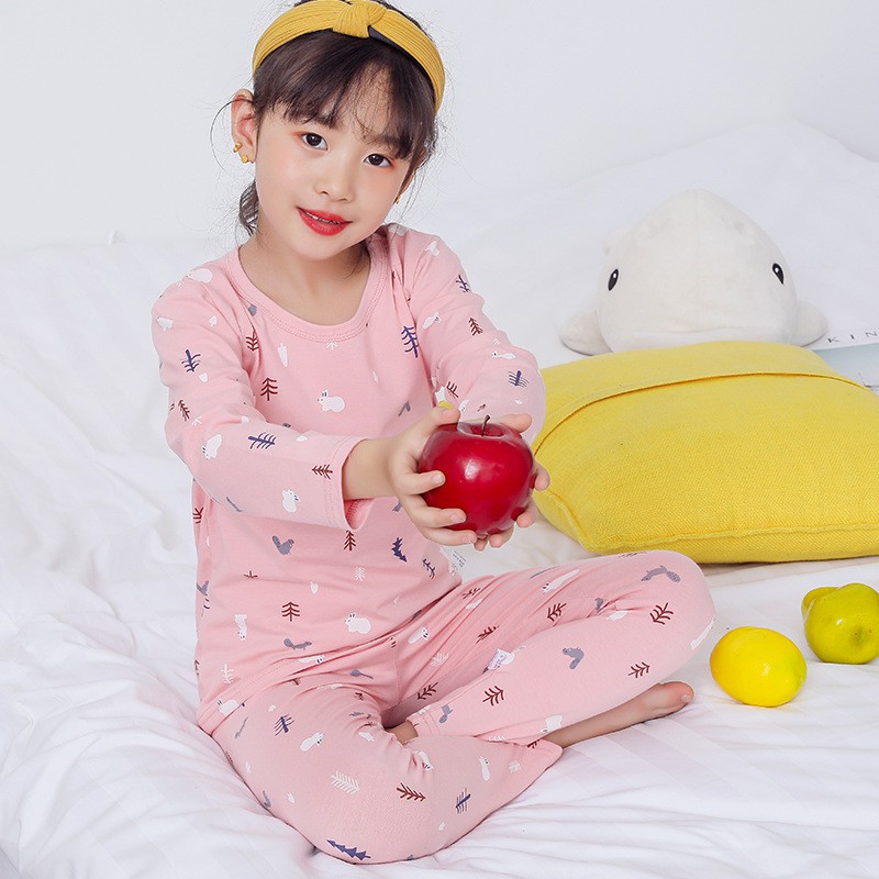 Bộ Quần Áo Bé Gái Bé Trai Dài Tay Size Đại Chất Thun Cotton Mềm Mát Co Giãn Lumla