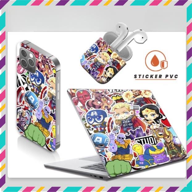 Sticker Vũ Trụ Marvel, Dán Nón Bảo Hiêm, Điện Thoại, Laptop, Chống Nước, Chống Bay Màu
