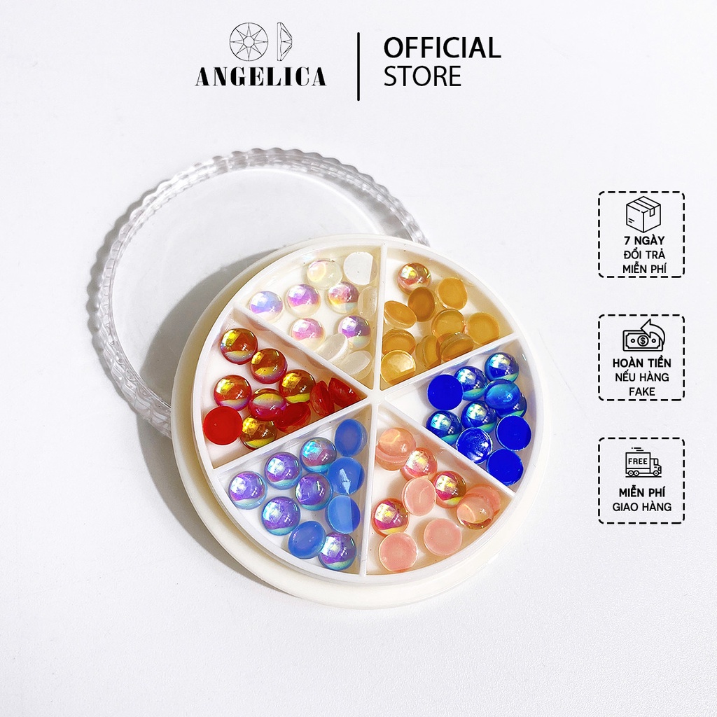 Set Đá Mắt Mèo 6 Màu Trang Trí Móng ANGELICA KTMM