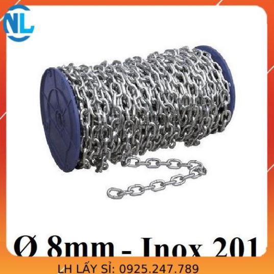 Dây xích sắt mạ kẽm phi 8mm cáp thép giá sỉ Thái Bình Vina