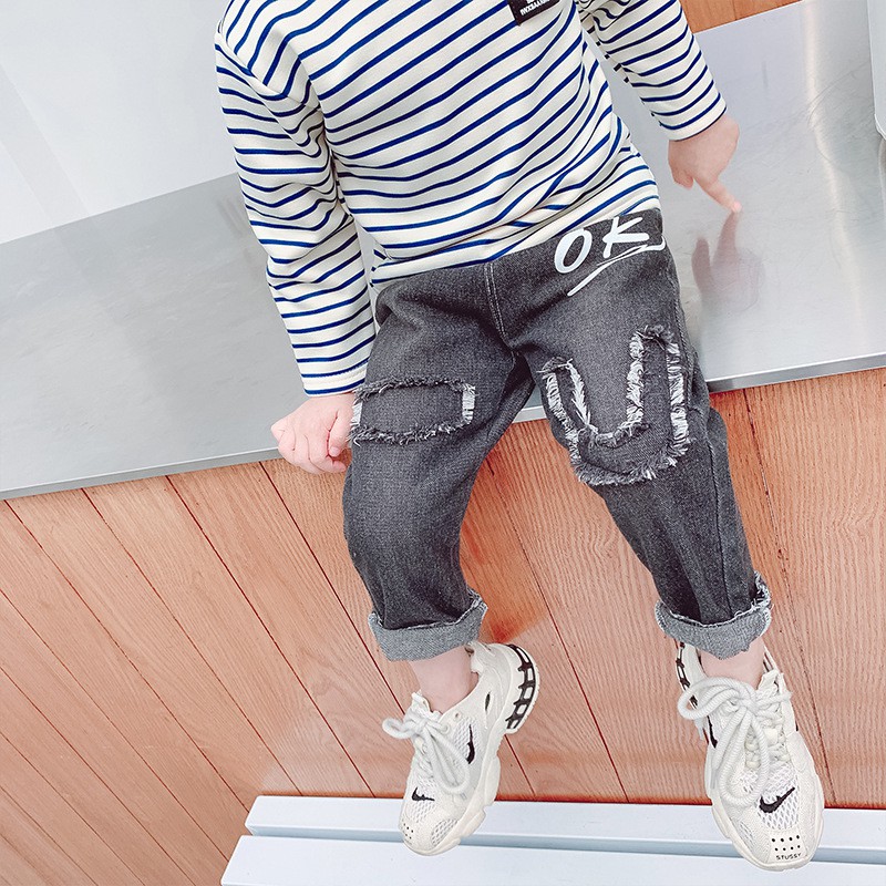 Quần denim mềm mại xinh xắn cho bé trai và bé gái