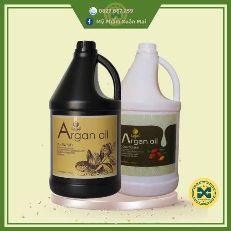 Dầu Gội Xả Can Lajos Argan Oil 5000ml Cho SaLon 5L