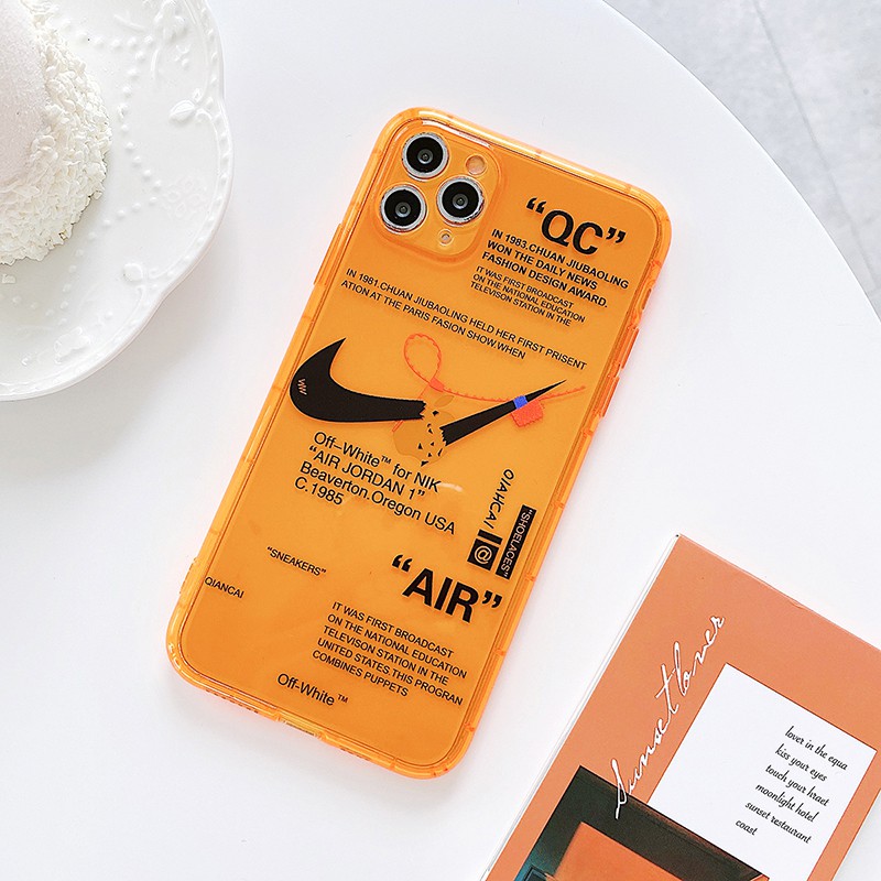 Ốp điện thoại mềm/cứng màu dạ quang in hình logo NIKE cho iphone 6 Plus 6S Plus 7Plus 8Plus X XR XS Max 11 pro Max