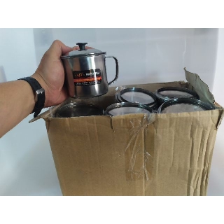 Ca-cốc inox quai có nắp 3 size 8-9-10cm