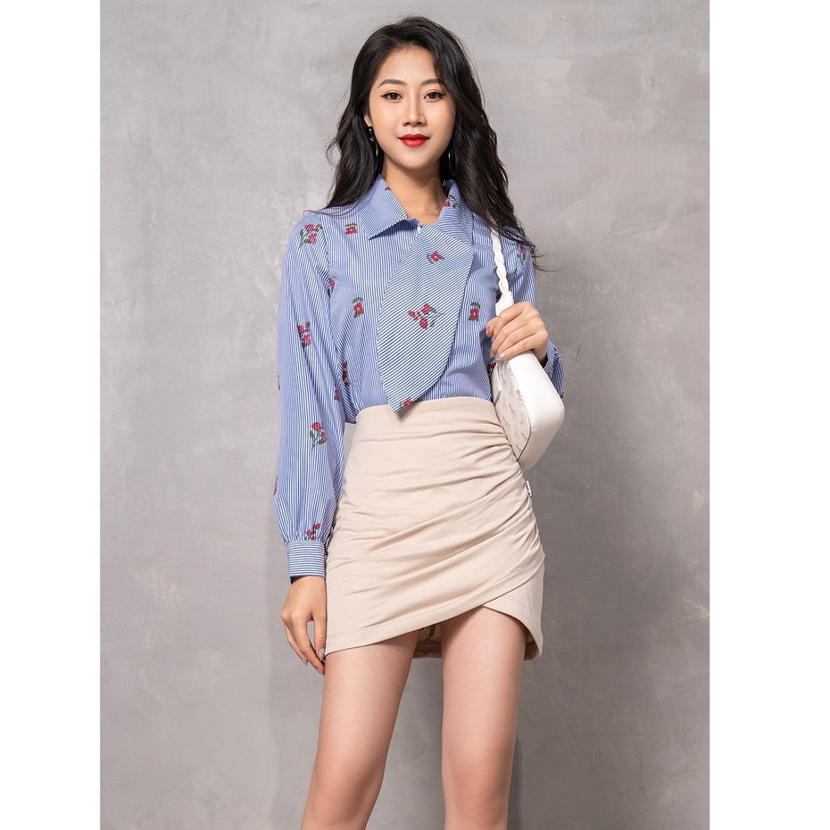 Chân váy ngắn vạt chéo 20AGAIN, hàng thiết kế cá tính, quyến rũ JAW0513 | BigBuy360 - bigbuy360.vn