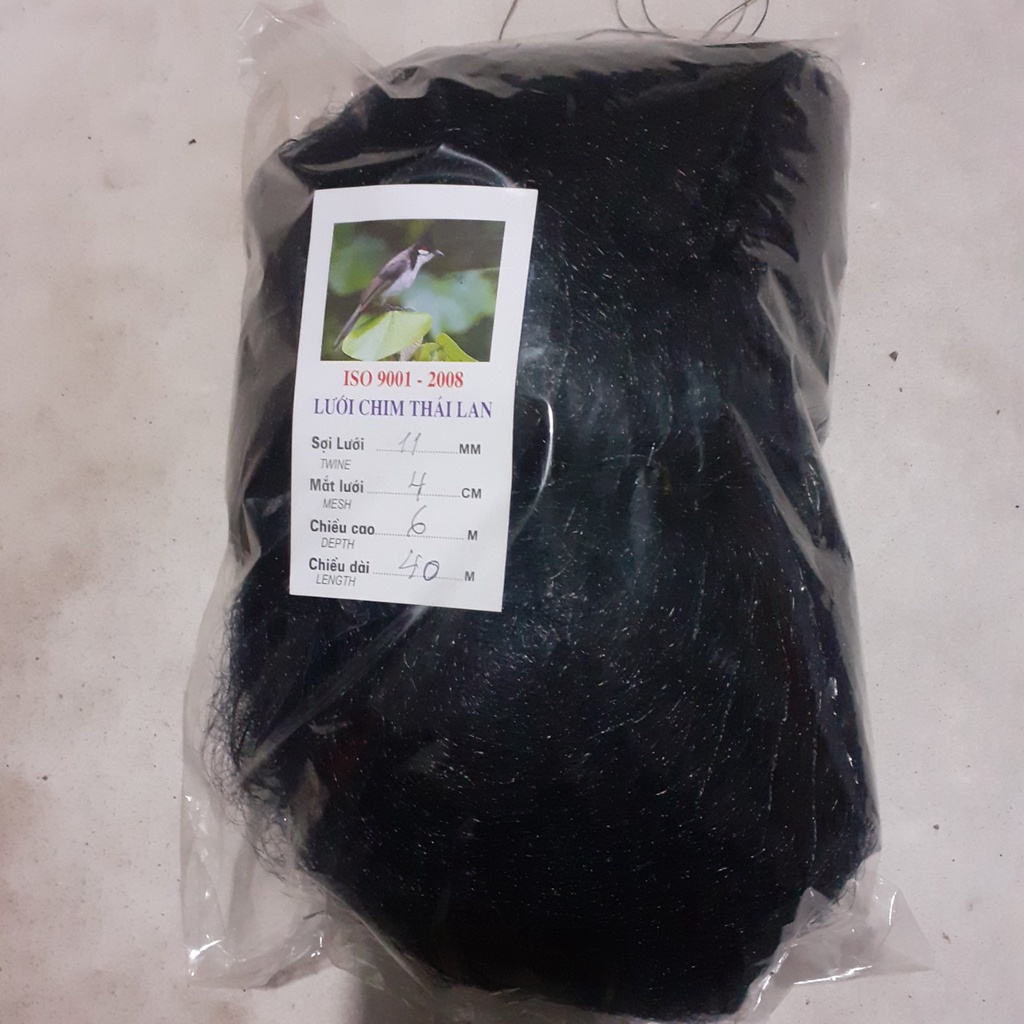 Lưới bẫy chim chào mào tàng hình thái lan mắt 4cm cao 7m