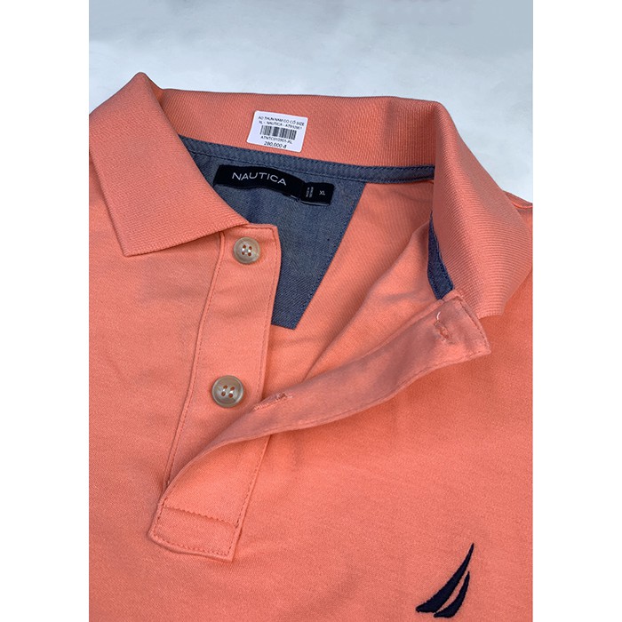 FO76 SHOP KHO HÀNG HIỆU XUẤT DƯ - NAUTICA - ÁO THUN POLO NAM REGULAR FIT COTTON MỀM MÀU CAM CORAL BIG SIZE - K7104U