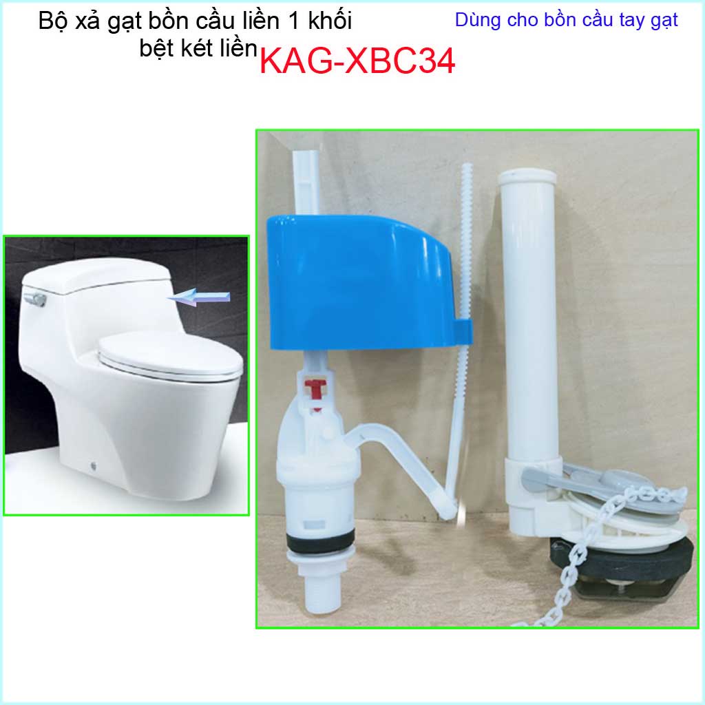 Bộ xả cầu 1 khối tay gạt KAG-XBC34, Xả gạt cầu liền khối gạt êm sử dụng tốt