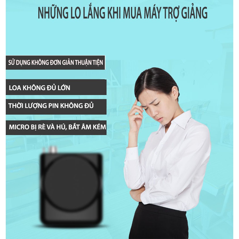 Máy trợ giảng, loa to, sóng khoẻ không dây Aporo T2 UHF bluetooth (bảo hành)