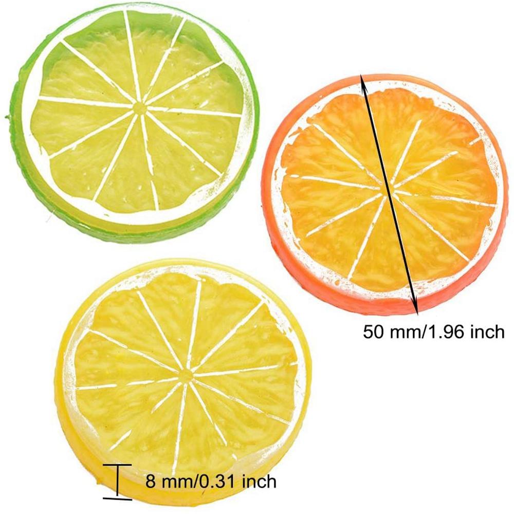 Lát Chanh Nhân Tạo Bằng PVC Dùng Trang Trí Sổ Tay / Tiệc Tùng