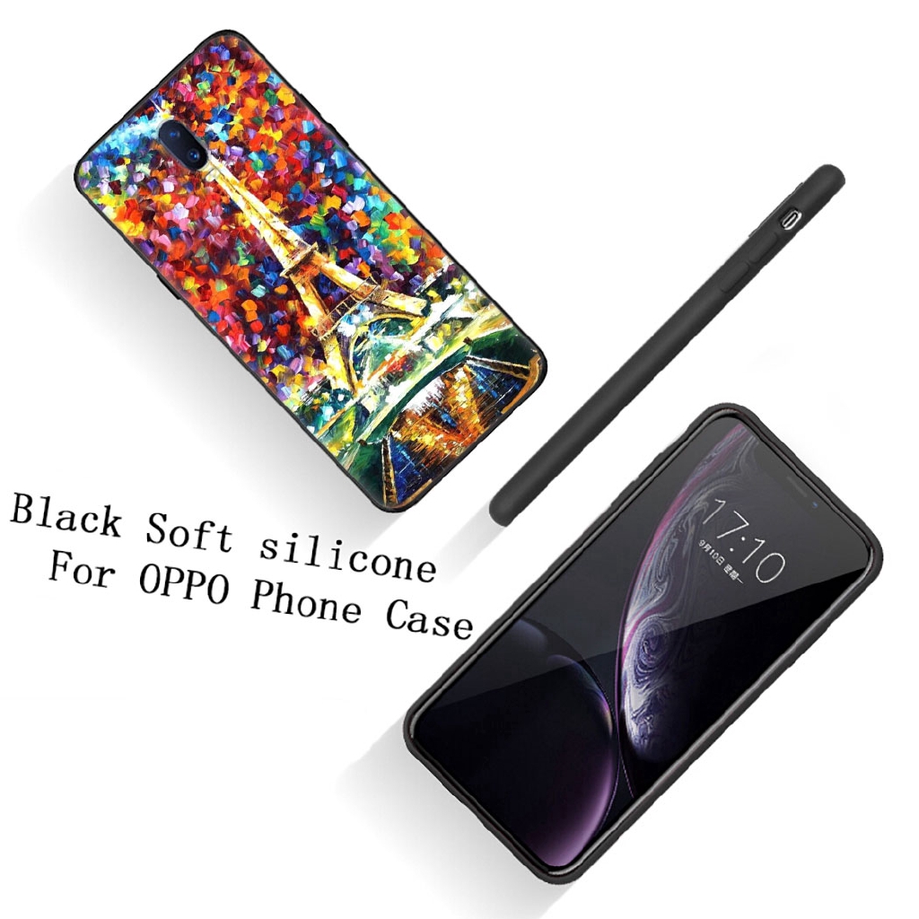 Ốp điện thoại silicon mềm vẽ hình tháp Eiffel Paris cho OPPO Reno 3 Pro K5 K3 Realme 5 Pro X Q XT X2 X50