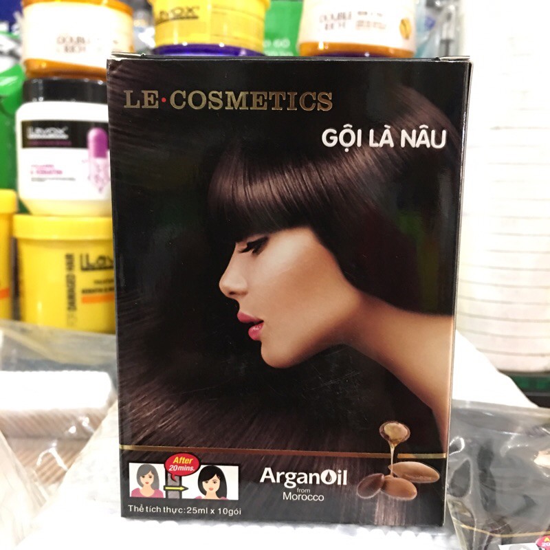 Gội là Nâu Le Cosmetics 25mlx10 gói 1 hộp