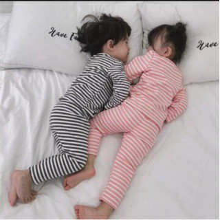 Bộ dài tay cho bé 8-18kg Bộ thu đông cho bé kẻ ngang chất cotton cực xinh