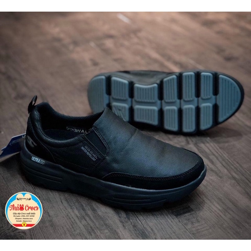 Giày lười Skechers Utrago đế độn 4p cho nam màu đen