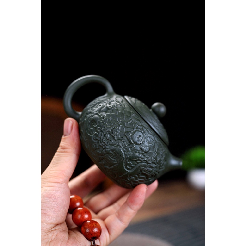 Ấm Tử Sa Nghi Hưng Tây Thi Long Tường 230 ml (Lục Nê Dân Quốc)