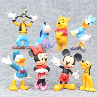 Bộ 08 Mô Hình Chuột Mickey Vịt Donal Và Gấu Pooh