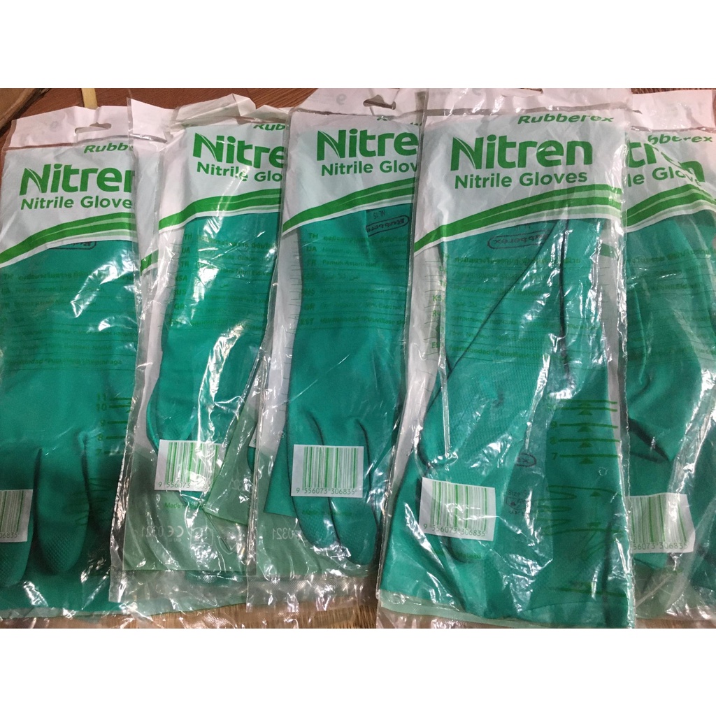 Găng tay cao su Nitren Gloves (nhập khẩu Malaysia), găng tay rửa chén rửa bát, bao tay cao su rửa chén