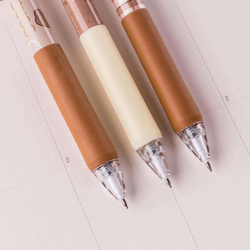 Hộp 6 Bút Mực Gel Ngòi 0.5mm In Hình Gấu Hoạt Hình Dễ Thương