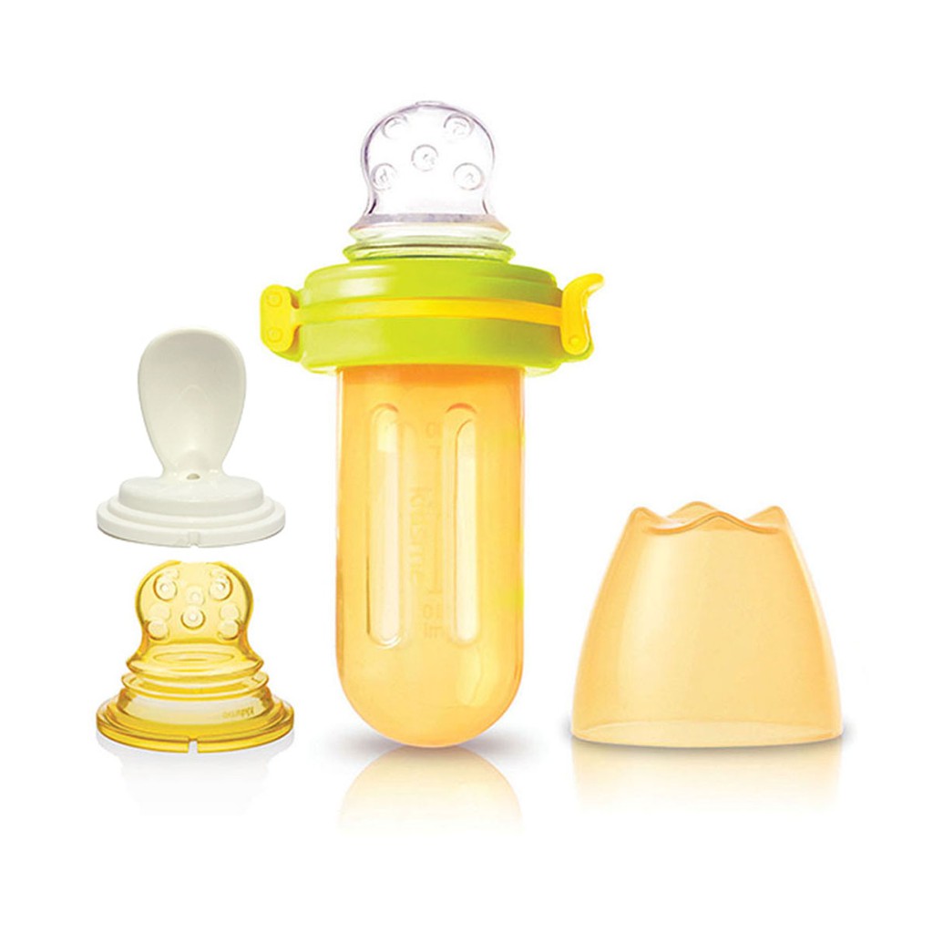 [Ăn Dặm Chủ Động] Bộ Túi Nhai và Bình Bóp Ăn Dặm Silicone Chống Hóc Kidsme Cho Bé 4M+ Anh Quốc Kèm Dây Đeo Giữ Túi Nhai