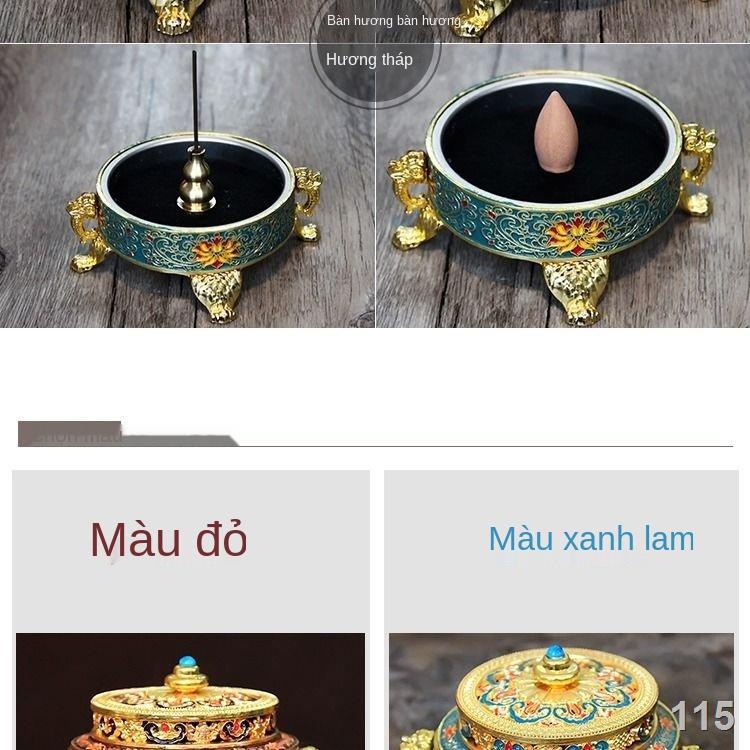 JLư hương Cloisonne Ngọc thủy tinh tráng men Hương liệu pháp đốt hương gia dụng trong nhà Thiền cho Phật đốt hương