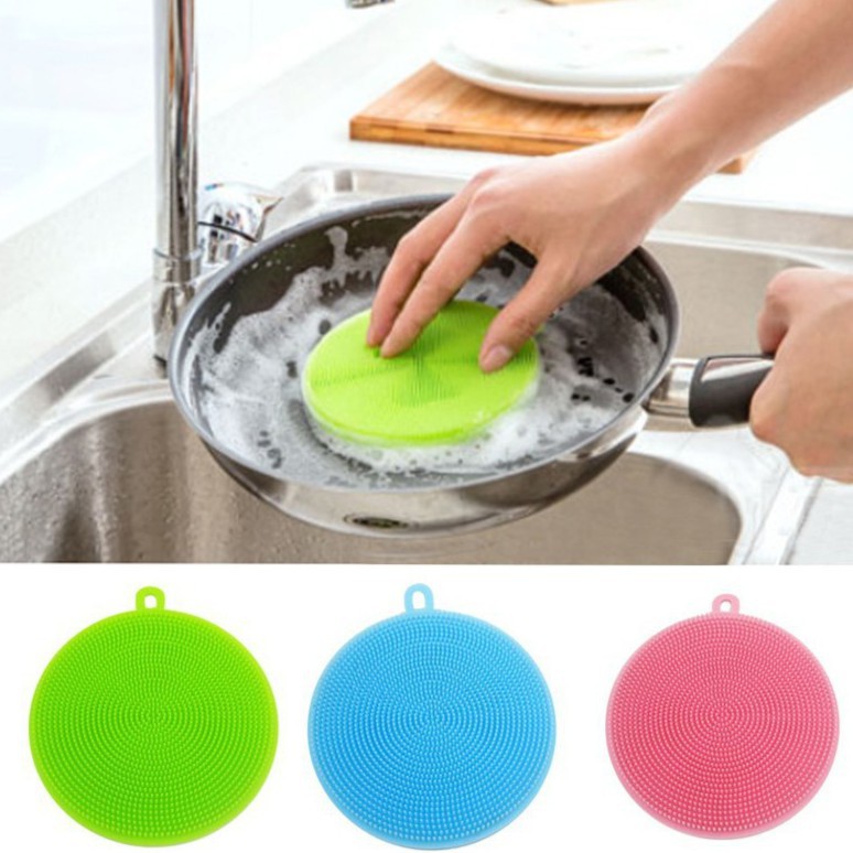 [SIÊU RẺ] Miếng rủa bát cọ chùi silicon tiện dụng
