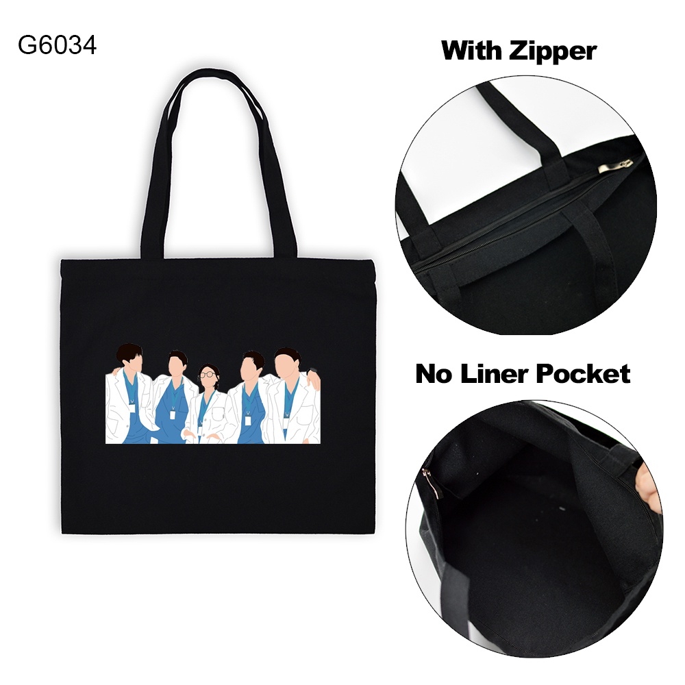 Danh Sách playlist Túi tote canvas Tổng Hợp In Hình pic Có Dây Kéo Cho Học Sinh