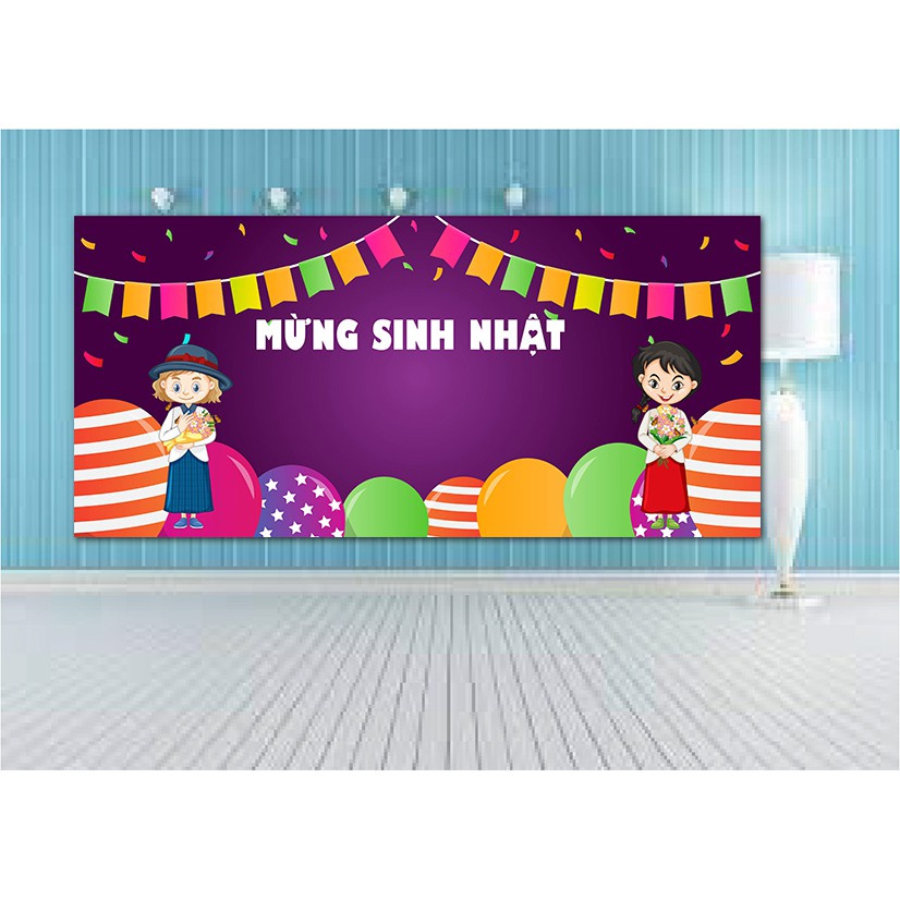 Banner trang trí sinh nhật, phồng nền tại HCM, Trang trí sinh nhật cho bé