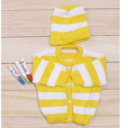 Set Áo Len Dài Tay + Nón Len Cho Bé Sơ SInh dưới 5,5kg