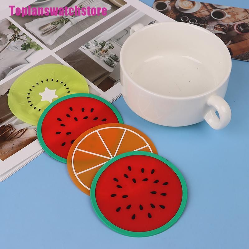 [Toplan] Đế Lót Ly Bằng Silicone Cách Nhiệt Chống Trượt Hình Trái Cây Hiện Đại